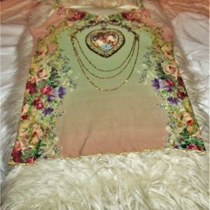 Michal Negrin Baroque Size M lined tank/cami